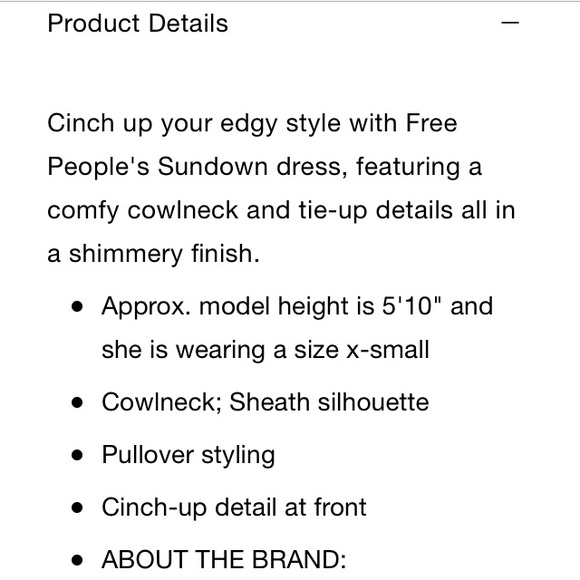 Free People Sundown Dress NWT - Picture 7 of 8